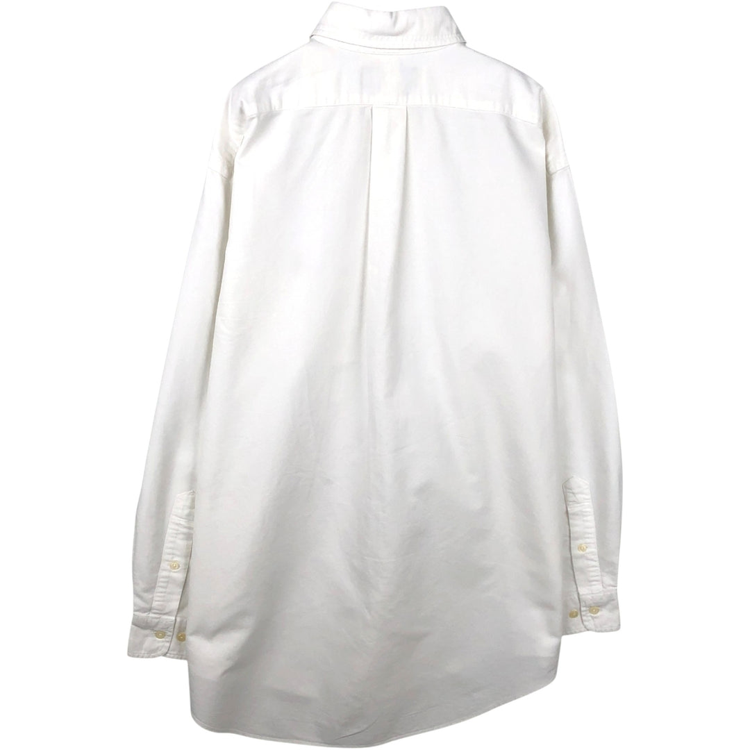 Ralph Lauren long sleeve button down shirt, men's size L cotton white type Vintage Second Hand