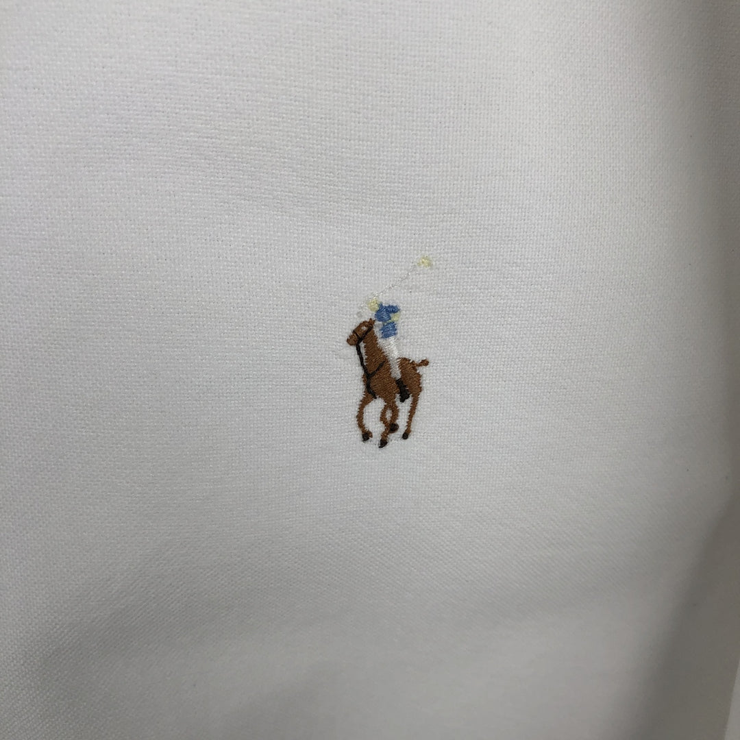 Ralph Lauren long sleeve button down shirt, men's size L cotton white type Vintage Second Hand