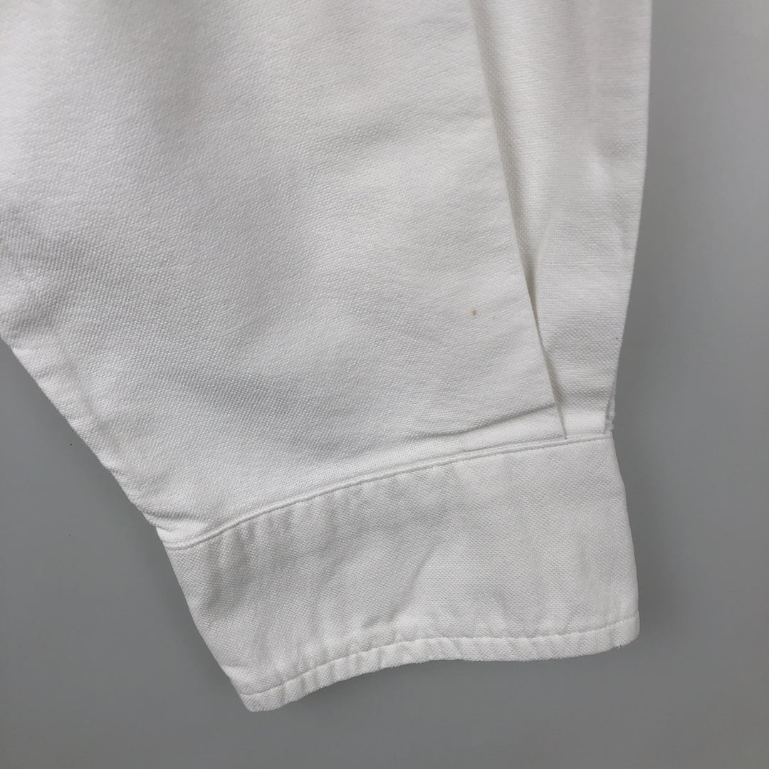 Ralph Lauren long sleeve button down shirt, men's size L cotton white type Vintage Second Hand