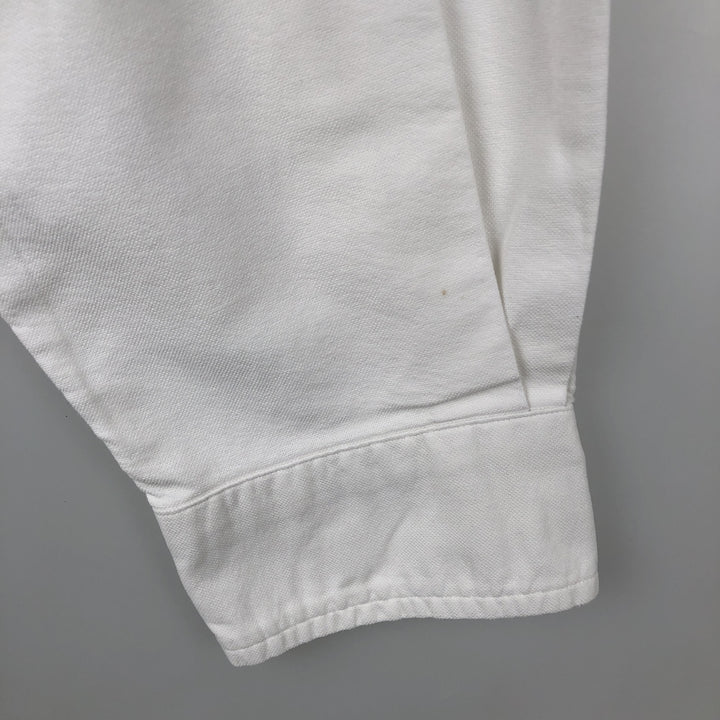 Ralph Lauren long sleeve button down shirt, men's size L cotton white type Vintage Second Hand