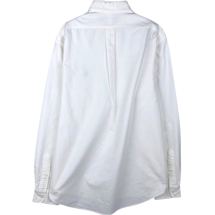 Ralph Lauren CUSTOM FIT long sleeve button down shirt, men's size L cotton white type Vintage Second Hand