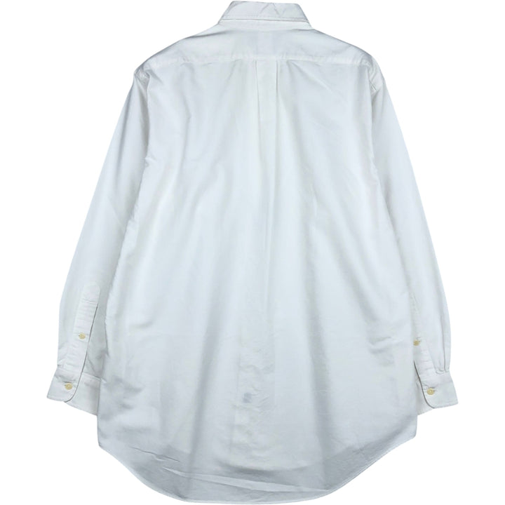 Ralph Lauren YARMOUTH long sleeve button down shirt, men's size M cotton white type Vintage Second Hand