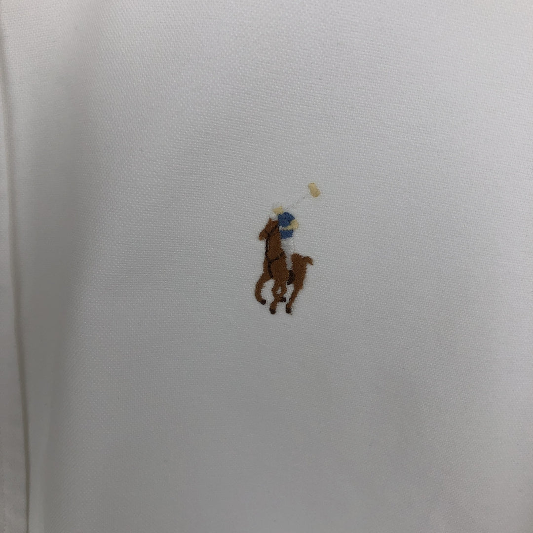 Ralph Lauren YARMOUTH long sleeve button down shirt, men's size M cotton white type Vintage Second Hand