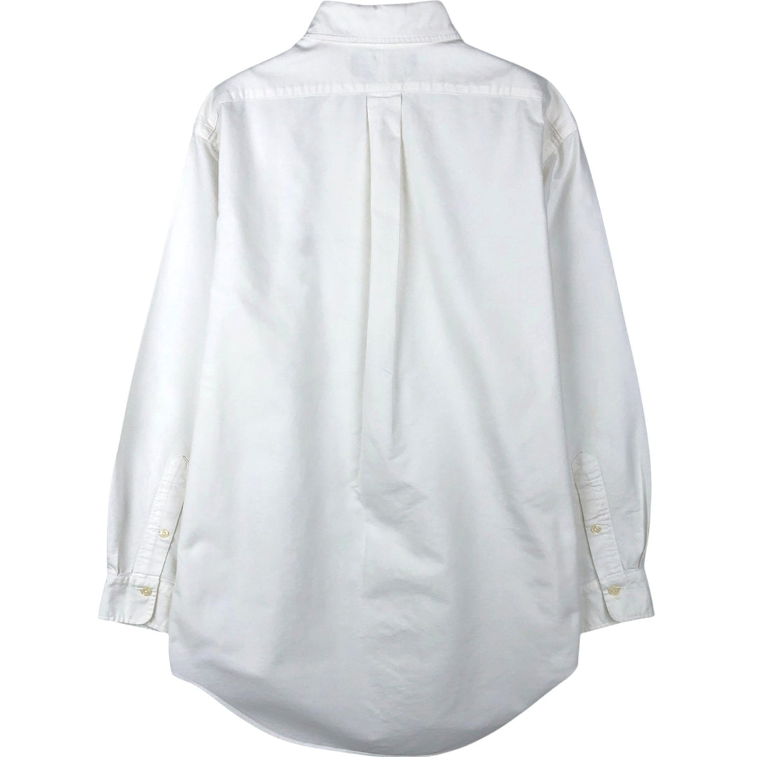 Ralph Lauren long sleeve button down shirt, men's size M cotton white type Vintage Second Hand
