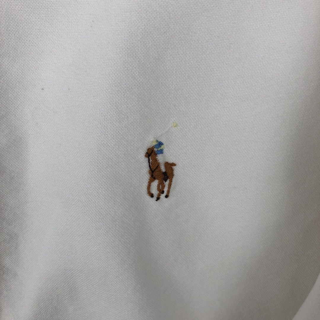 Ralph Lauren long sleeve button down shirt, men's size M cotton white type Vintage Second Hand