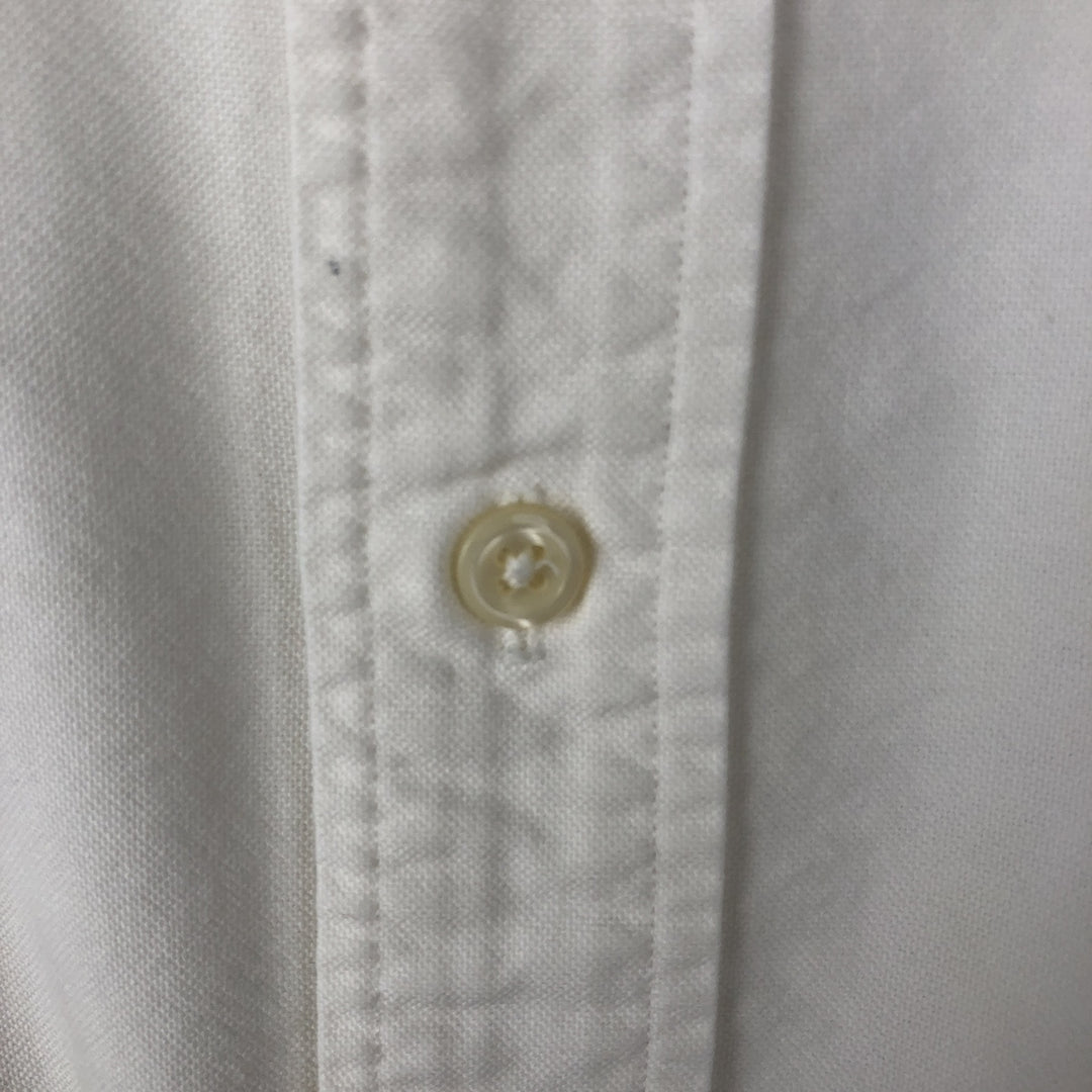 Ralph Lauren long sleeve button down shirt, men's size M cotton white type Vintage Second Hand