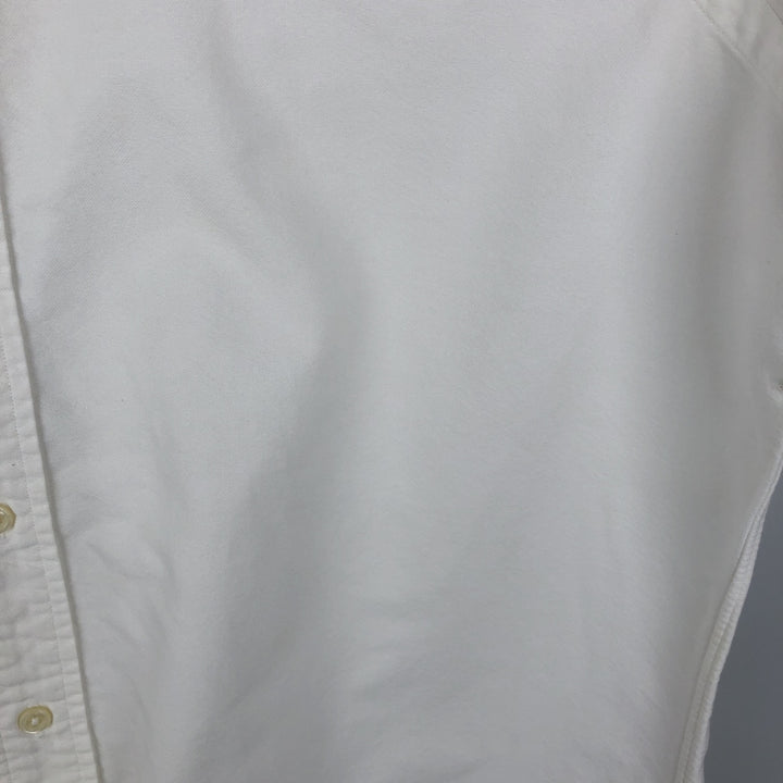 Ralph Lauren long sleeve button down shirt, men's size M cotton white type Vintage Second Hand