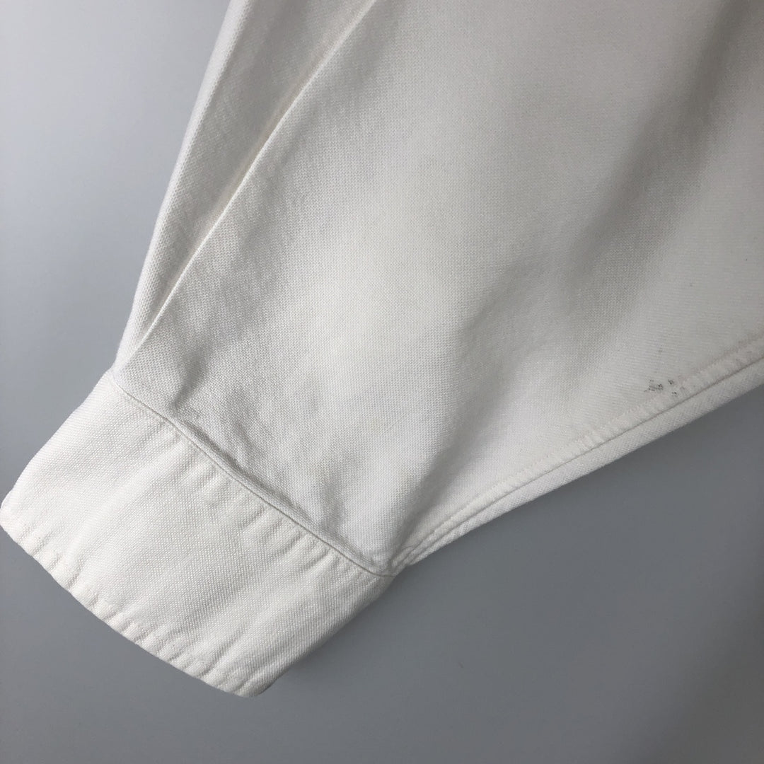 Ralph Lauren long sleeve button down shirt, men's size M cotton white type Vintage Second Hand