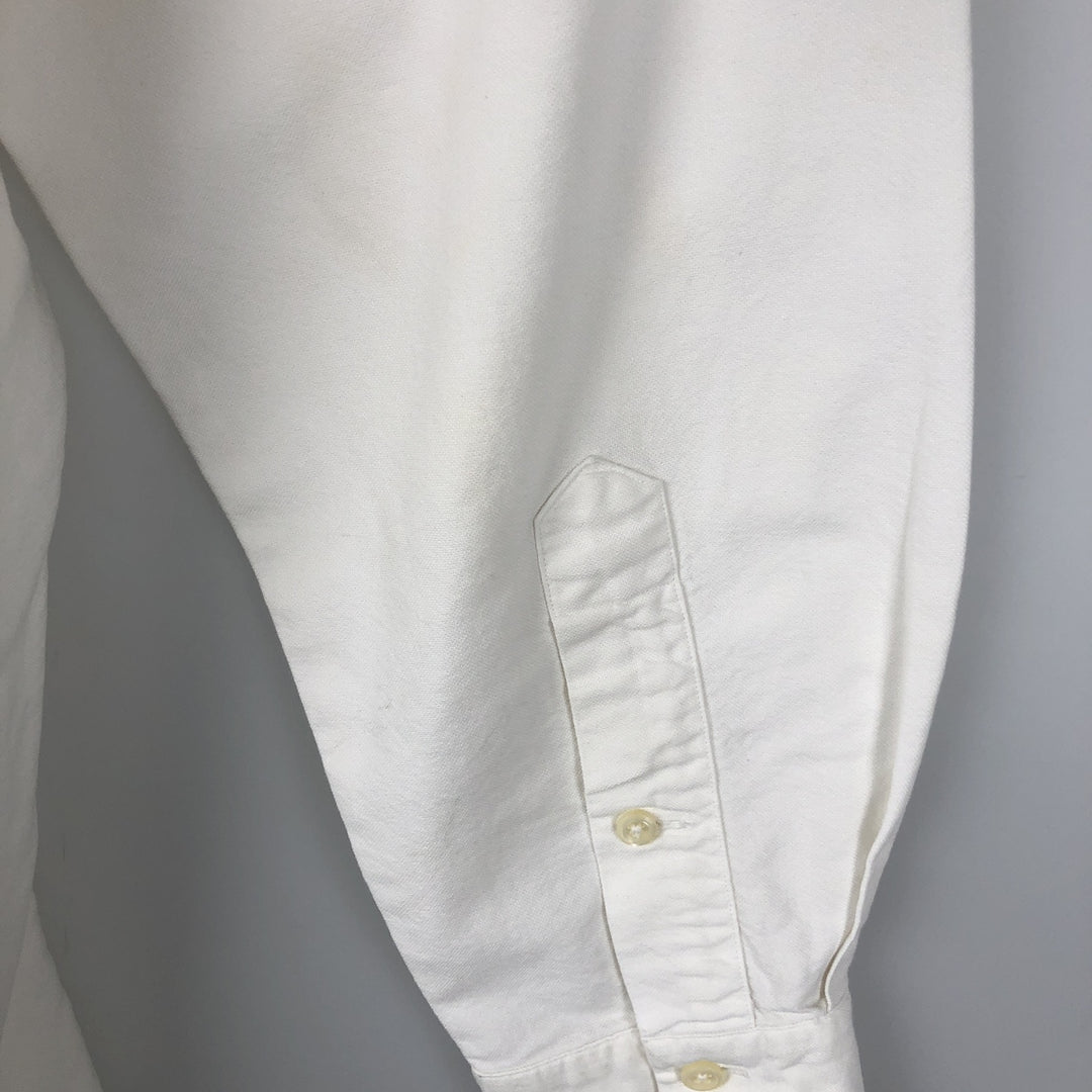 Ralph Lauren long sleeve button down shirt, men's size M cotton white type Vintage Second Hand