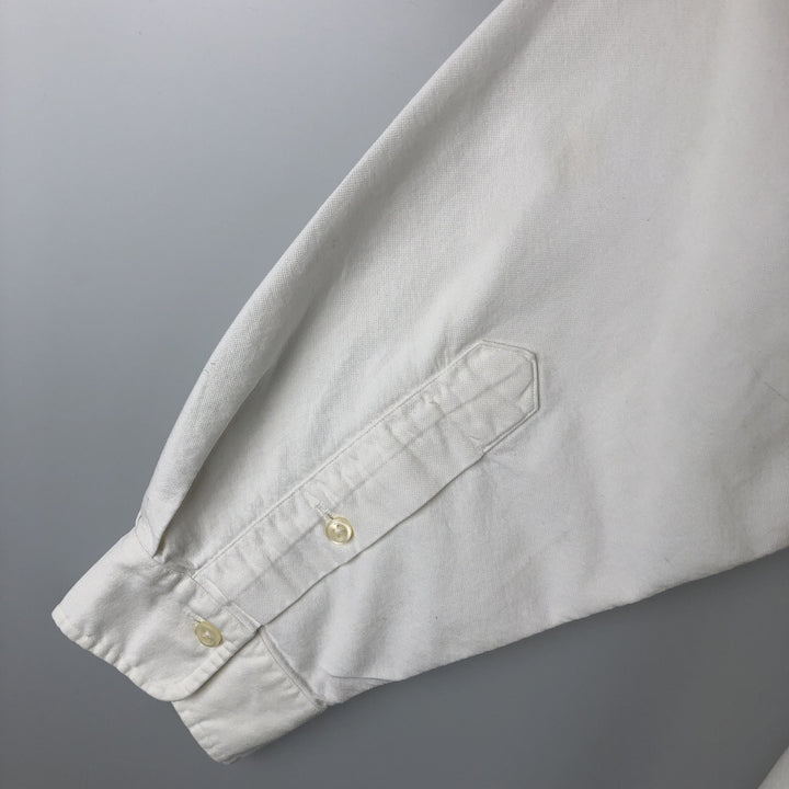 Ralph Lauren long sleeve button down shirt, men's size M cotton white type Vintage Second Hand
