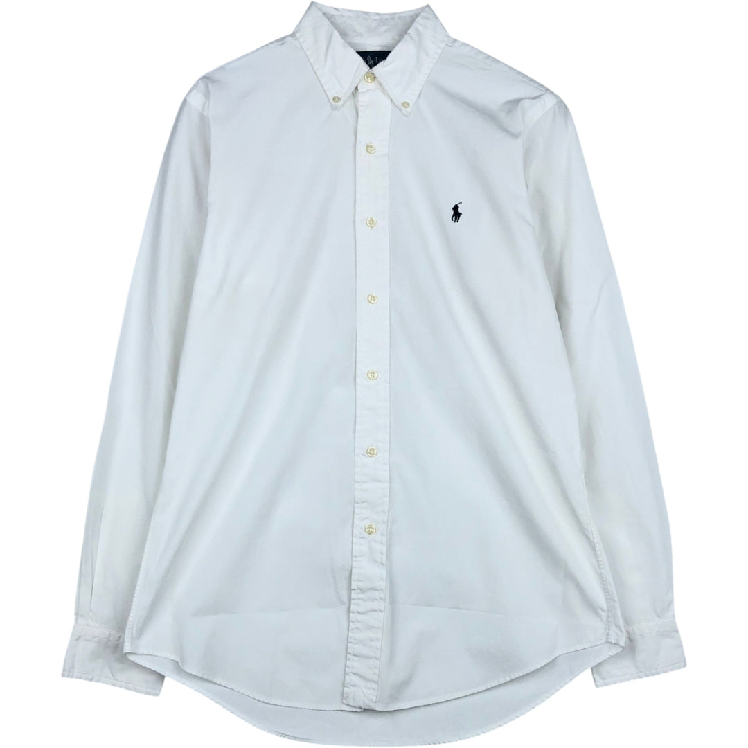 Ralph Lauren CUSTOM FIT long sleeve button down shirt, men's size M cotton white type Vintage Second Hand