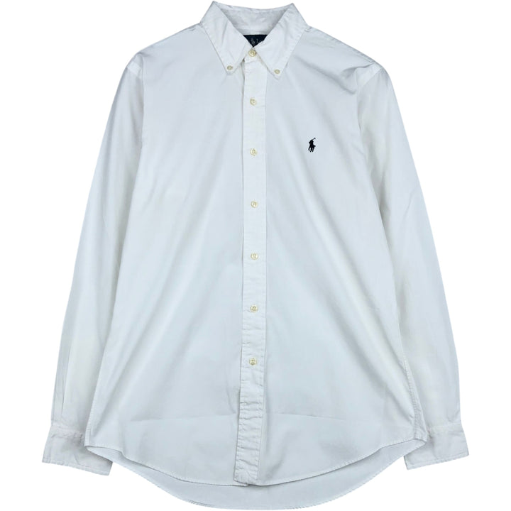 Ralph Lauren CUSTOM FIT long sleeve button down shirt, men's size M cotton white type Vintage Second Hand