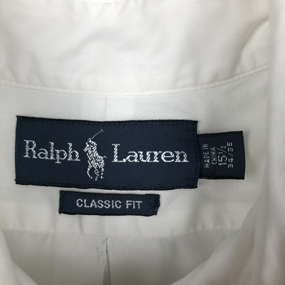 Ralph Lauren Classic Fit Long Sleeve Button Down Shirt Men's M cotton white type Vintage Second Hand