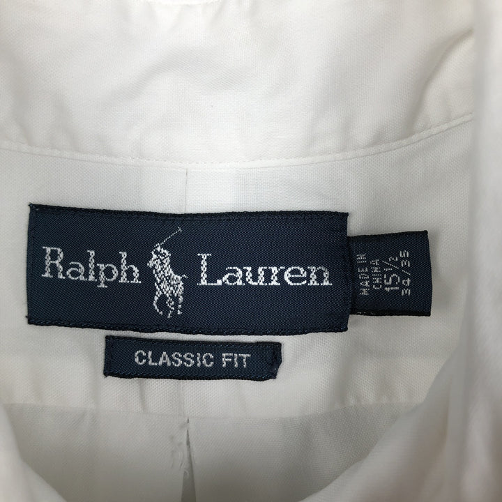 Ralph Lauren Classic Fit Long Sleeve Button Down Shirt Men's M cotton white type Vintage Second Hand