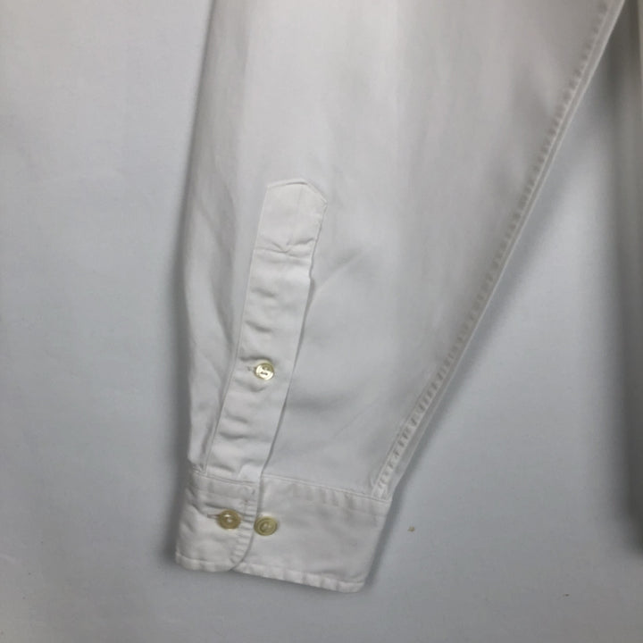 Ralph Lauren Classic Fit Long Sleeve Button Down Shirt Men's M cotton white type Vintage Second Hand