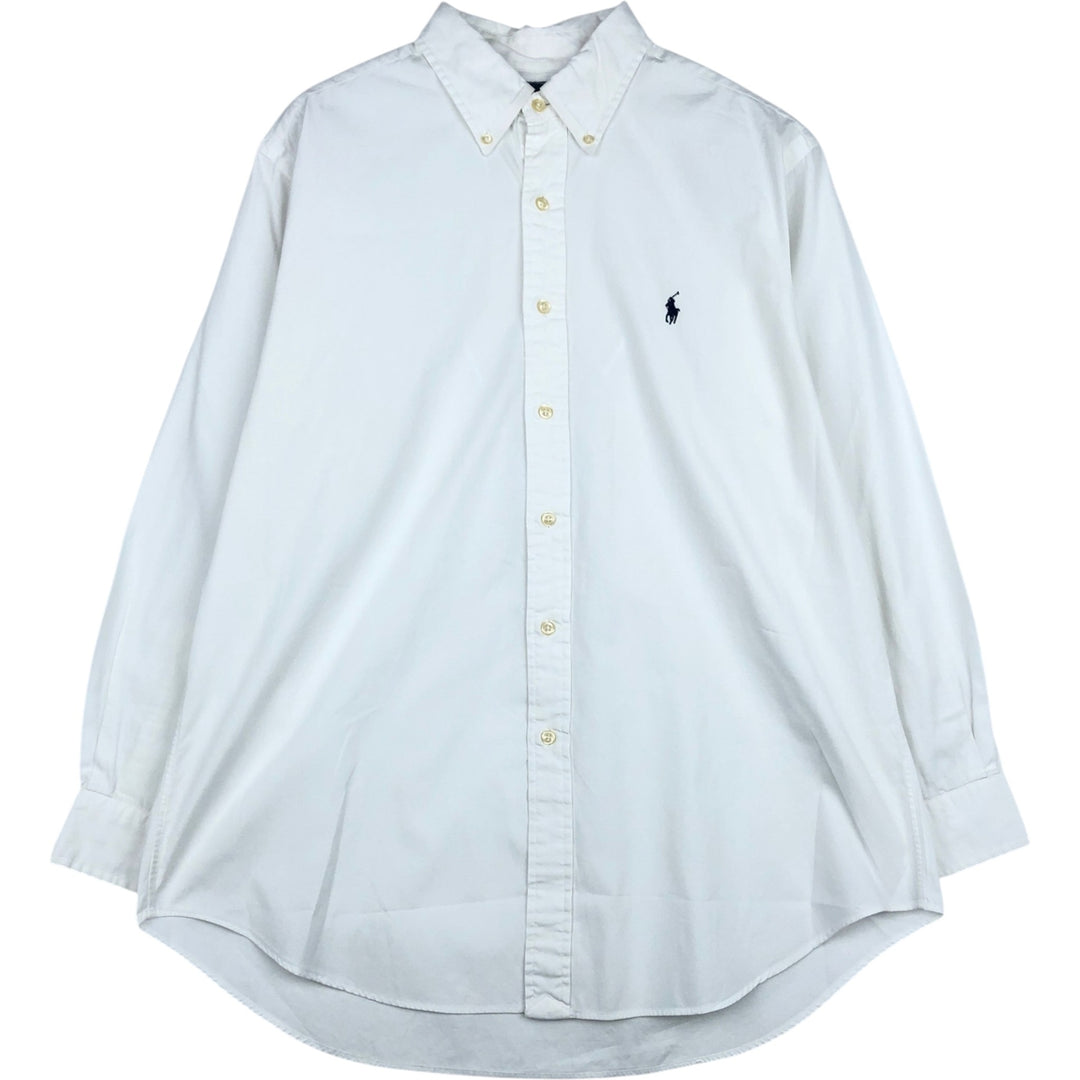 Ralph Lauren Classic Fit Long Sleeve Button Down Shirt, Men's Size L cotton white type Vintage Second Hand