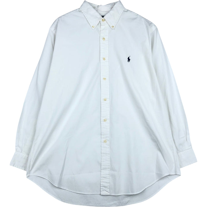 Ralph Lauren Classic Fit Long Sleeve Button Down Shirt, Men's Size L cotton white type Vintage Second Hand