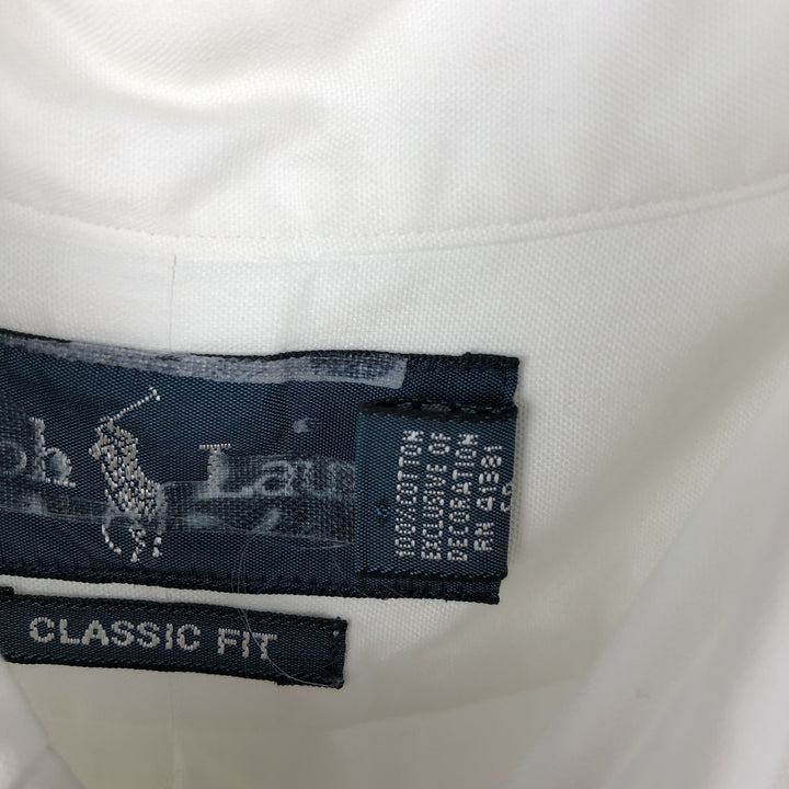 Ralph Lauren Classic Fit Long Sleeve Button Down Shirt, Men's Size L cotton white type Vintage Second Hand