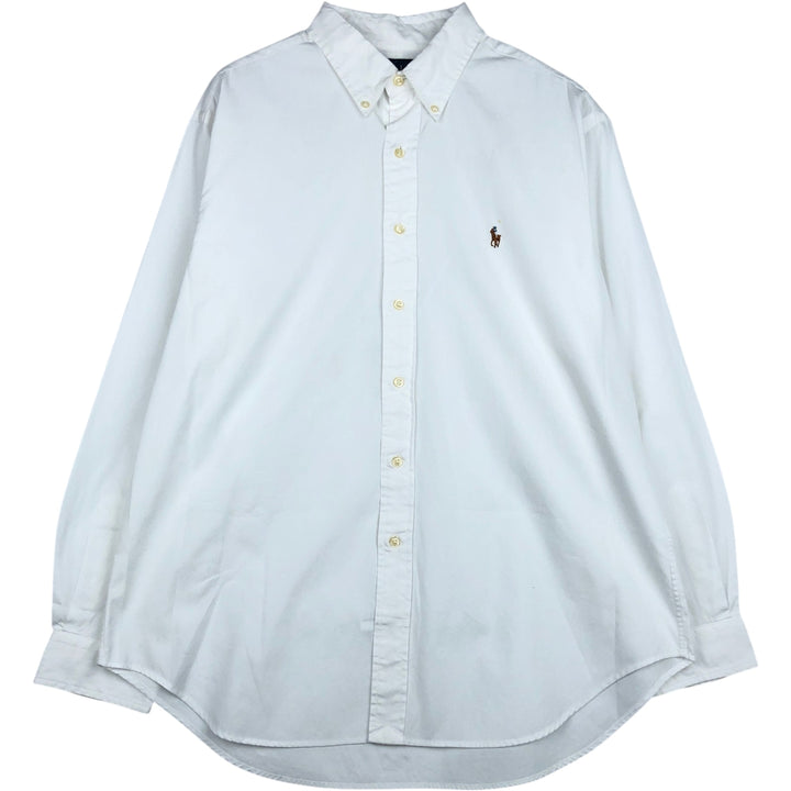 Ralph Lauren CLASSIC FIT Long-Sleeve Button-Down Shirt, Men's Size XL (equivalent) cotton white type Vintage Second Hand