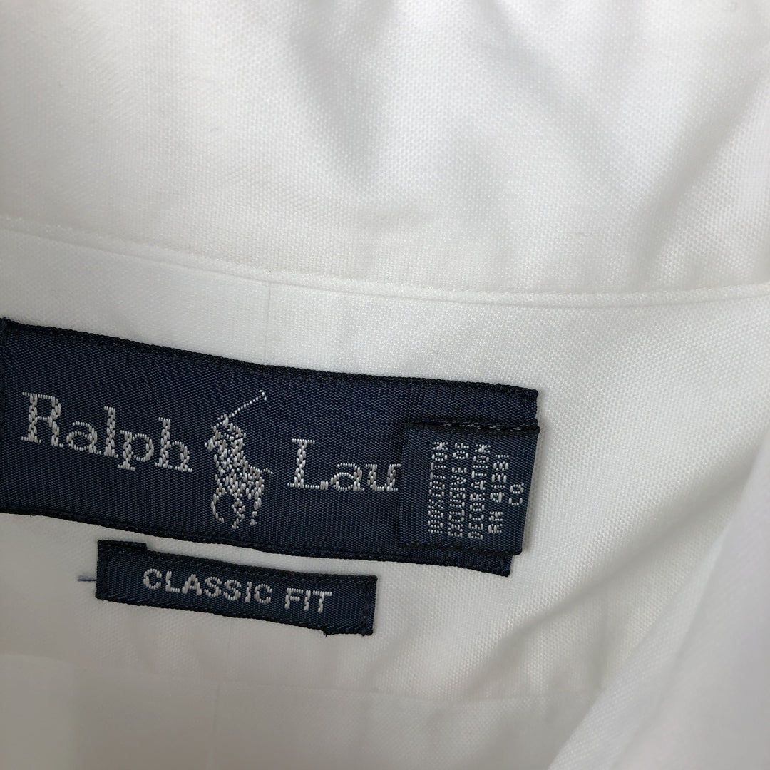 Ralph Lauren CLASSIC FIT Long-Sleeve Button-Down Shirt, Men's Size XL (equivalent) cotton white type Vintage Second Hand