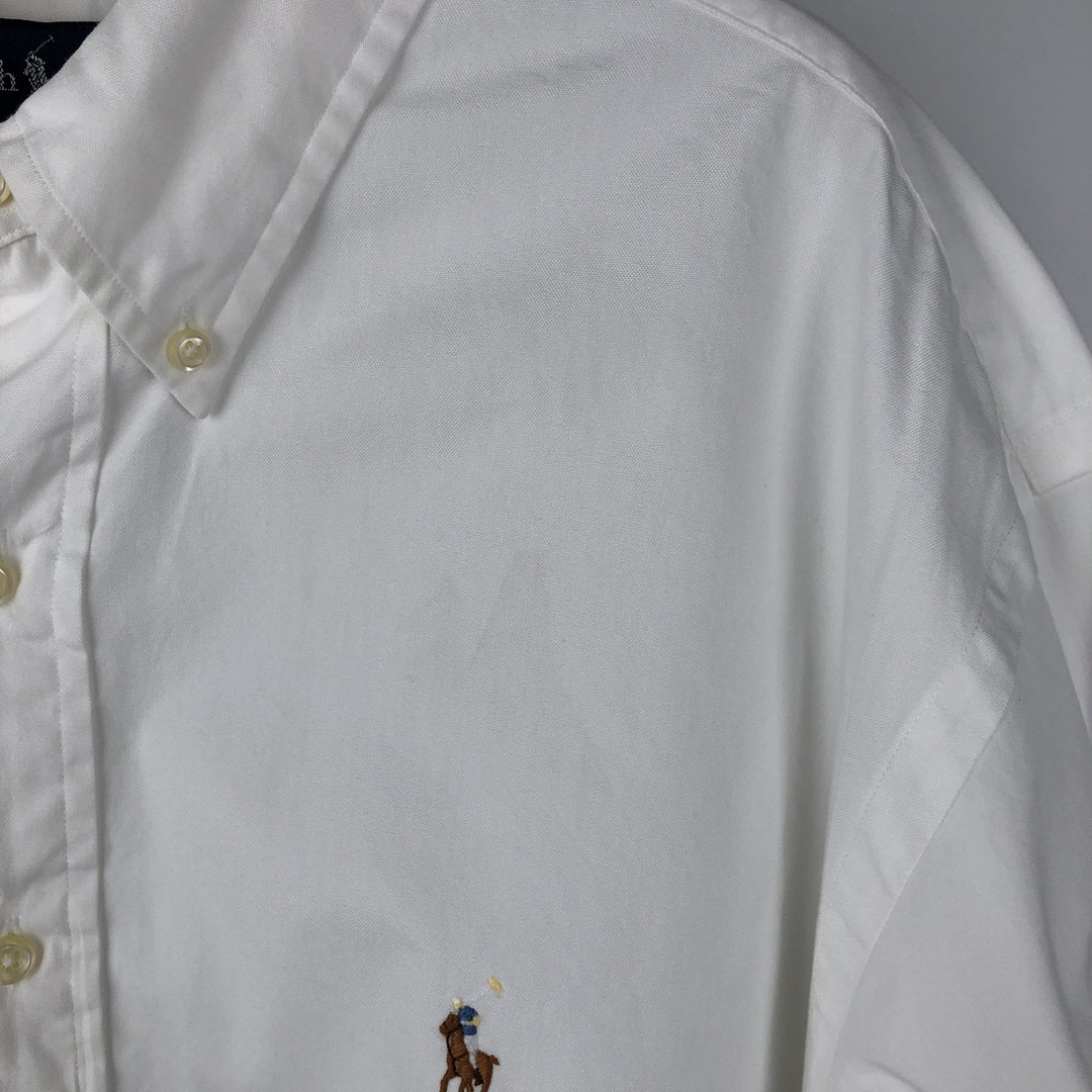 Ralph Lauren CLASSIC FIT Long-Sleeve Button-Down Shirt, Men's Size XL (equivalent) cotton white type Vintage Second Hand