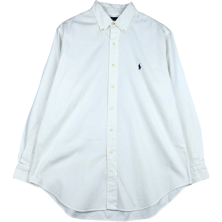 Ralph Lauren Classic Fit Long Sleeve Button Down Shirt, Men's Size L cotton white type Vintage Second Hand