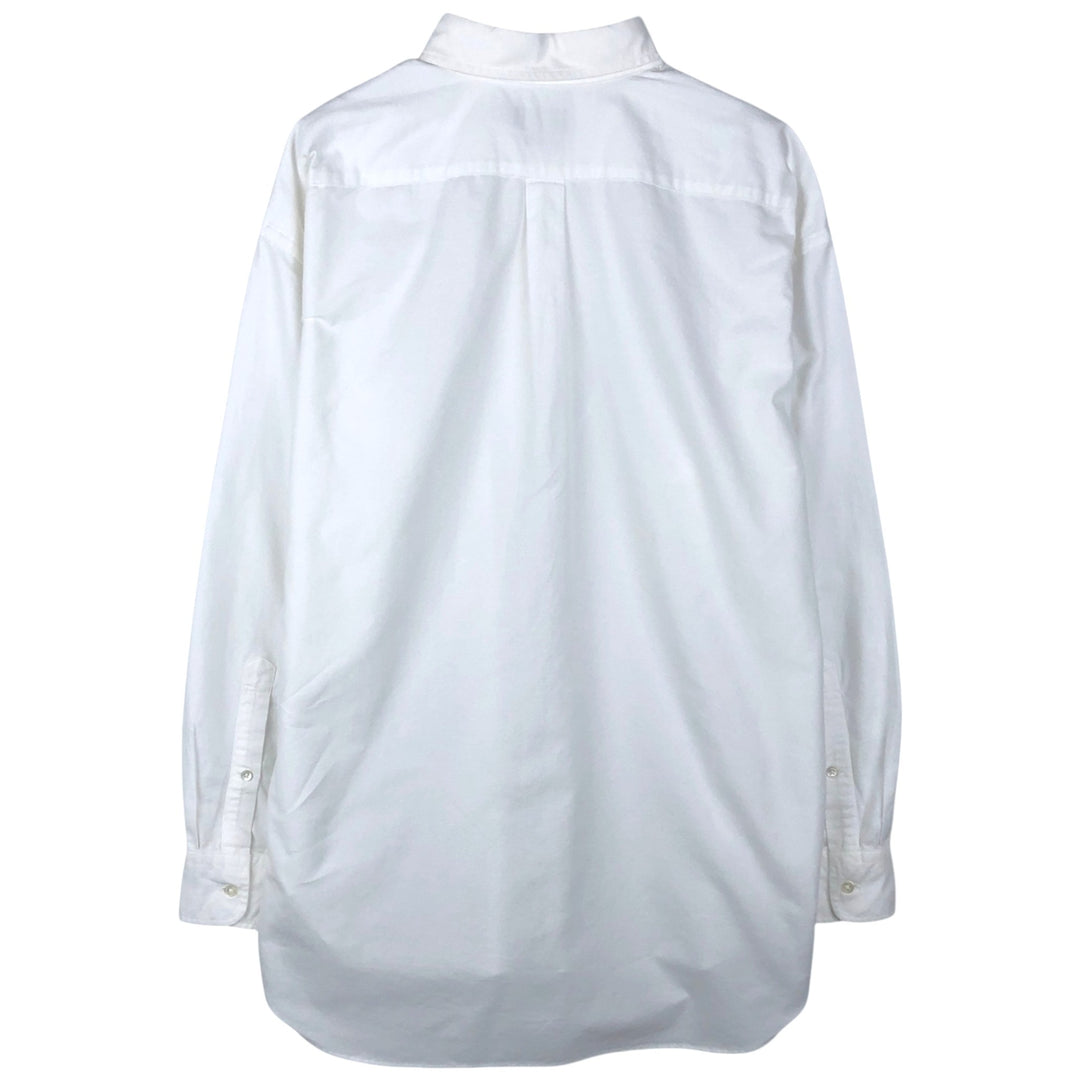 Ralph Lauren Boyfriend Fit Long-Sleeve Cotton Shirt, Men's Size XL (approx.) cotton white type Vintage Second Hand