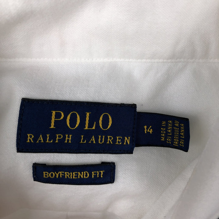Ralph Lauren Boyfriend Fit Long-Sleeve Cotton Shirt, Men's Size XL (approx.) cotton white type Vintage Second Hand