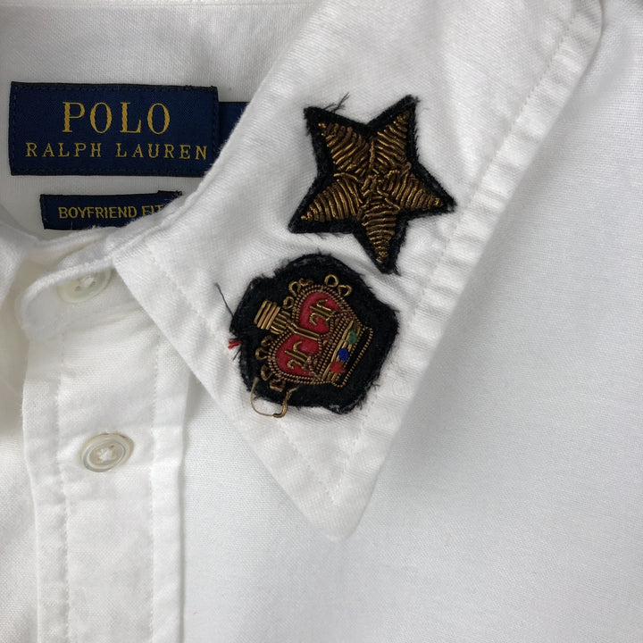 Ralph Lauren Boyfriend Fit Long-Sleeve Cotton Shirt, Men's Size XL (approx.) cotton white type Vintage Second Hand