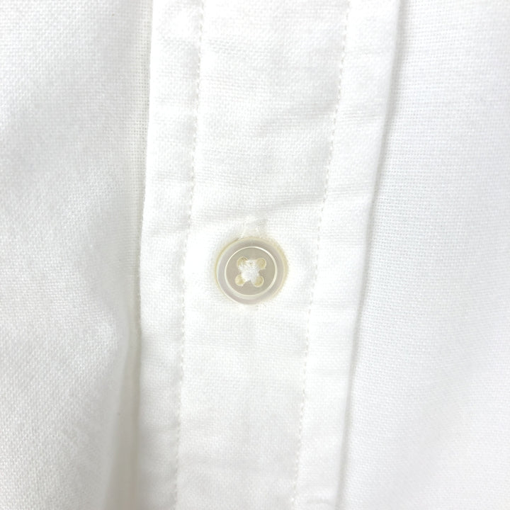 Ralph Lauren Boyfriend Fit Long-Sleeve Cotton Shirt, Men's Size XL (approx.) cotton white type Vintage Second Hand