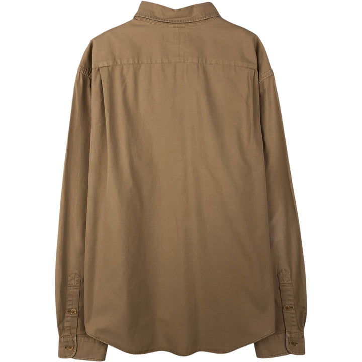 Ralph Lauren POLO by Ralph Lauren long sleeve cotton shirt, men's XL size cotton Beige type Vintage Second Hand
