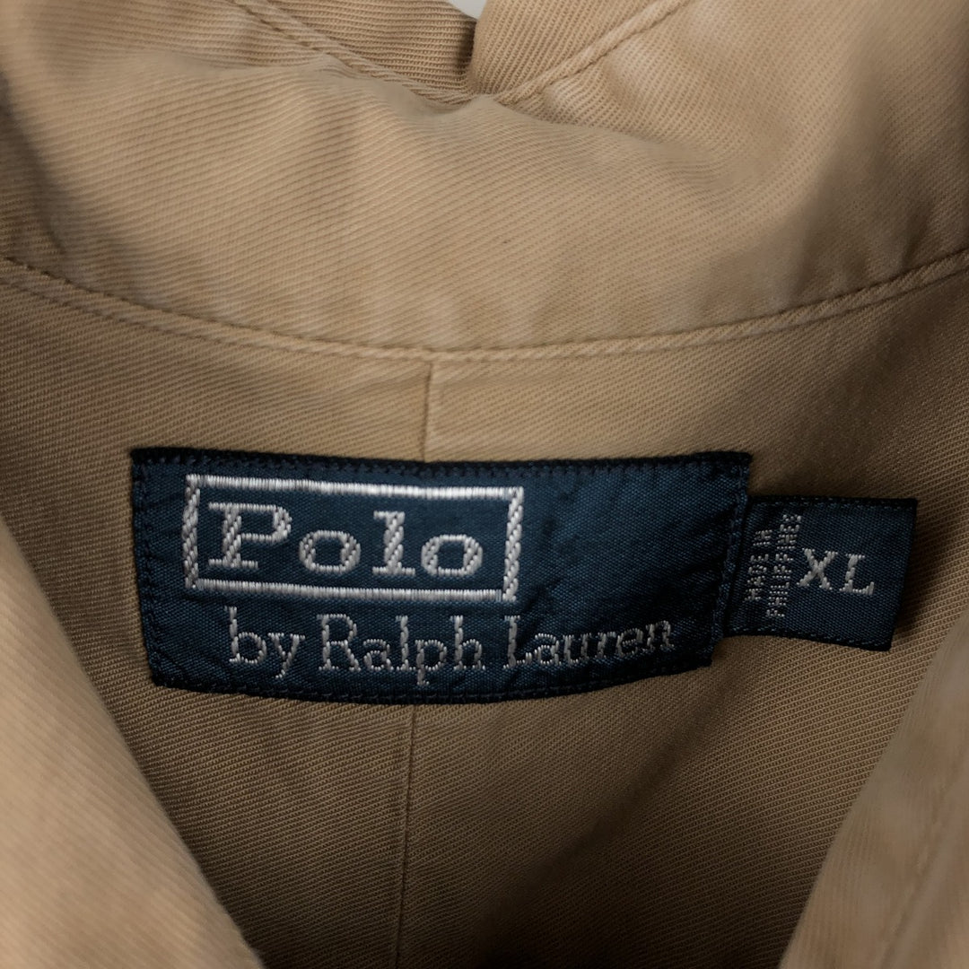 Ralph Lauren POLO by Ralph Lauren long sleeve cotton shirt, men's XL size cotton Beige type Vintage Second Hand