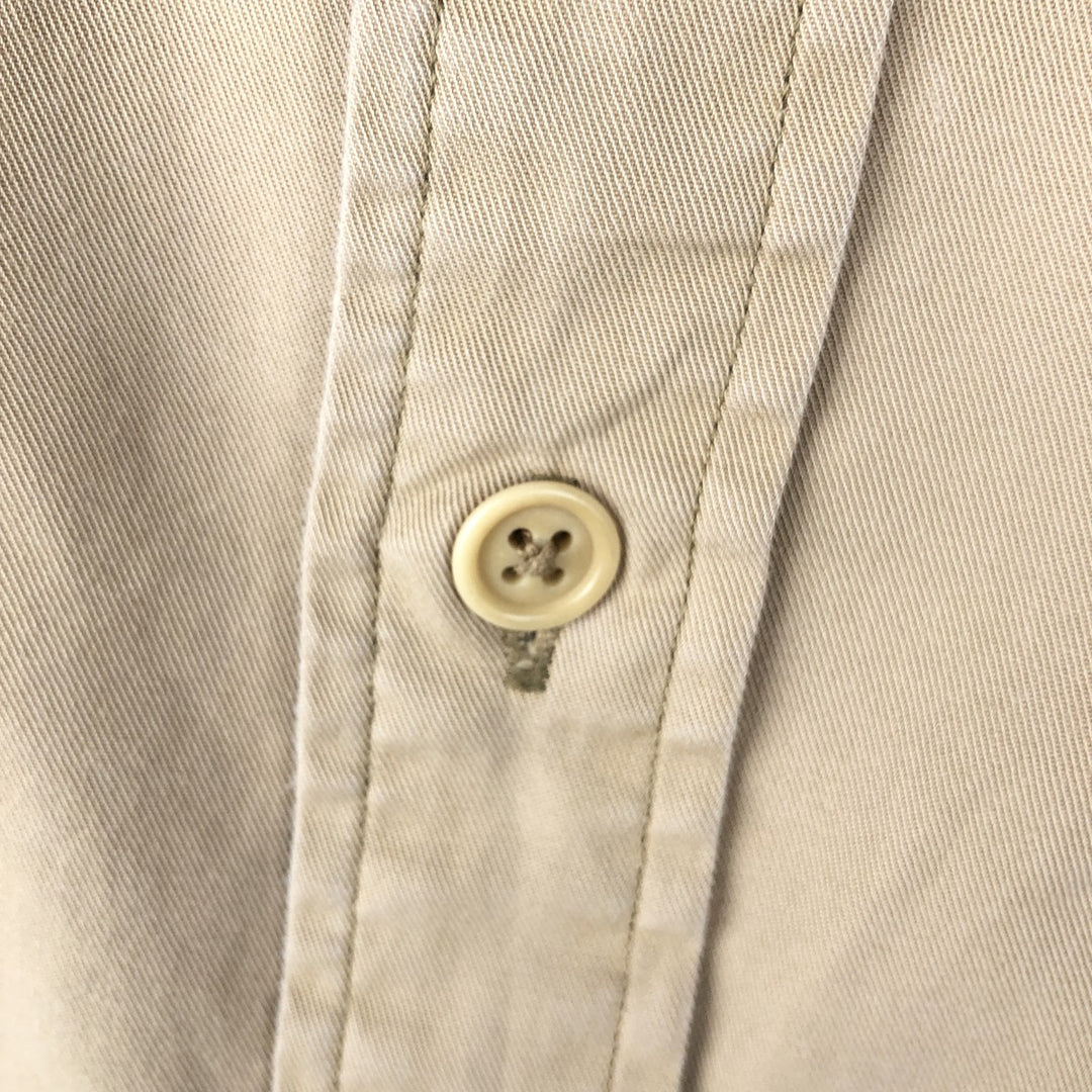 Ralph Lauren POLO by Ralph Lauren long sleeve cotton shirt, men's XL size cotton Beige type Vintage Second Hand