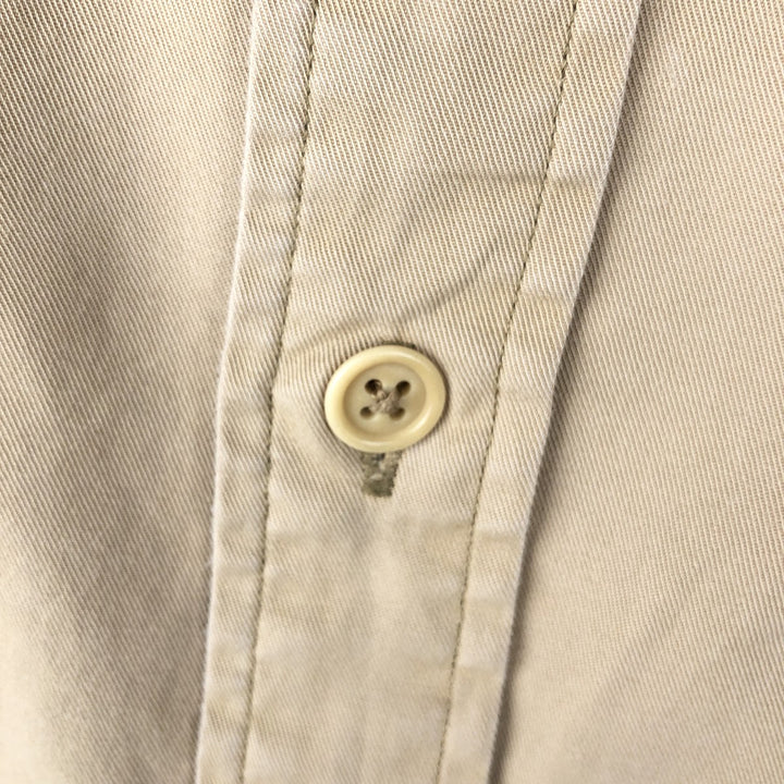 Ralph Lauren POLO by Ralph Lauren long sleeve cotton shirt, men's XL size cotton Beige type Vintage Second Hand