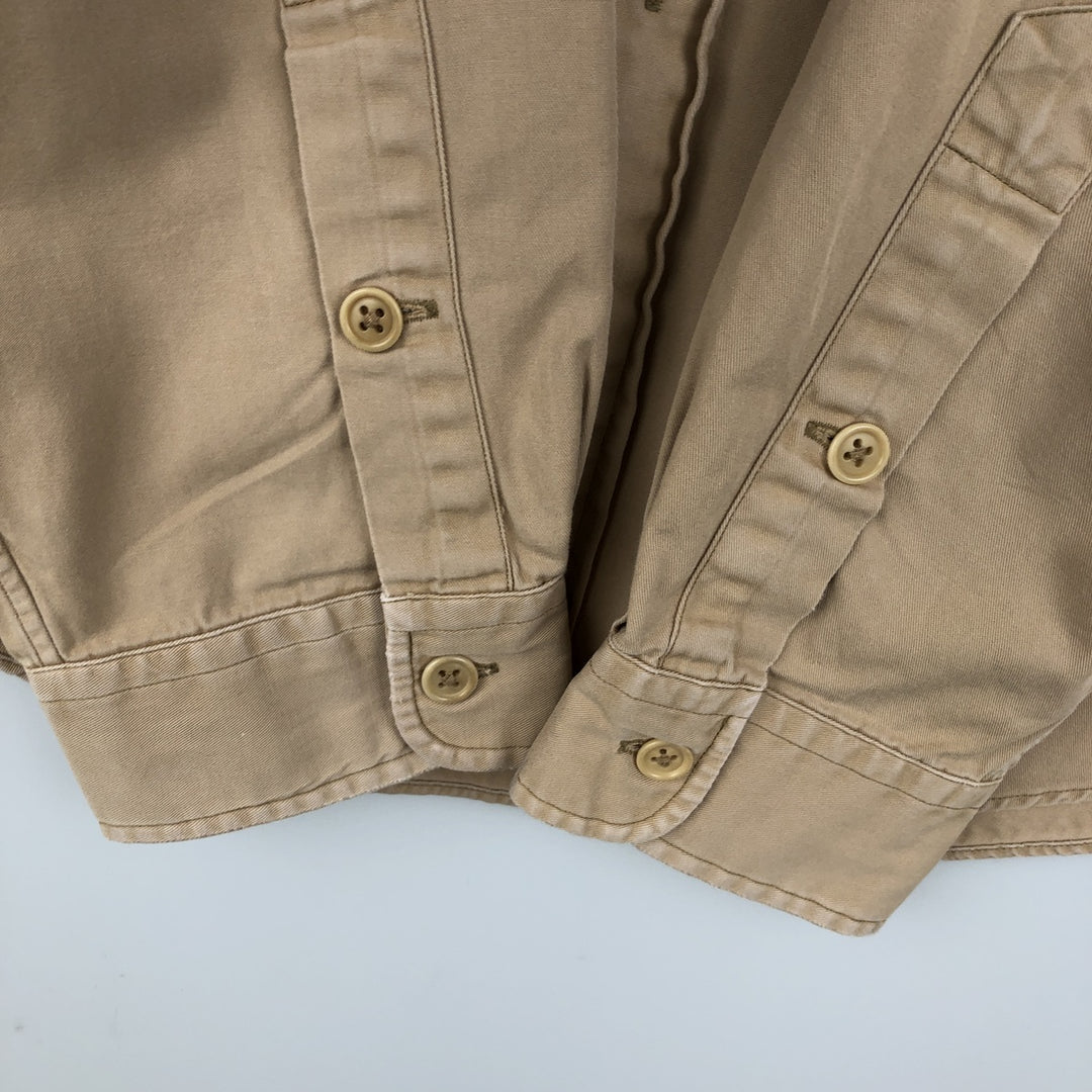 Ralph Lauren POLO by Ralph Lauren long sleeve cotton shirt, men's XL size cotton Beige type Vintage Second Hand