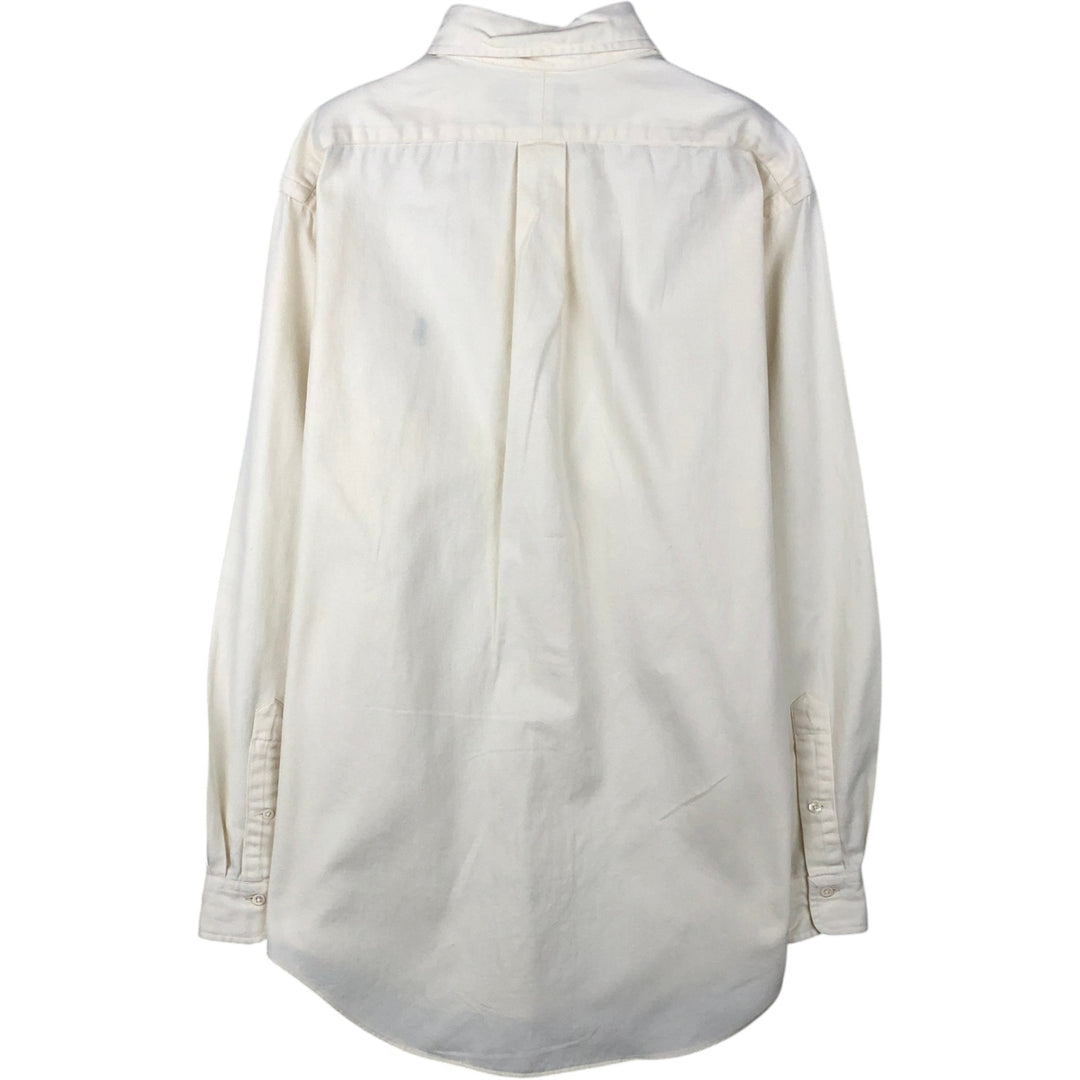 Ralph Lauren long sleeve button down shirt, men's size M cotton Beige type Vintage Second Hand