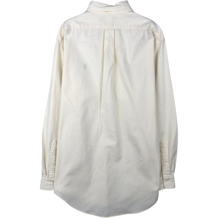Ralph Lauren long sleeve button down shirt, men's size M cotton Beige type Vintage Second Hand