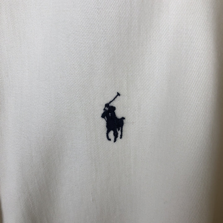 Ralph Lauren long sleeve button down shirt, men's size M cotton Beige type Vintage Second Hand
