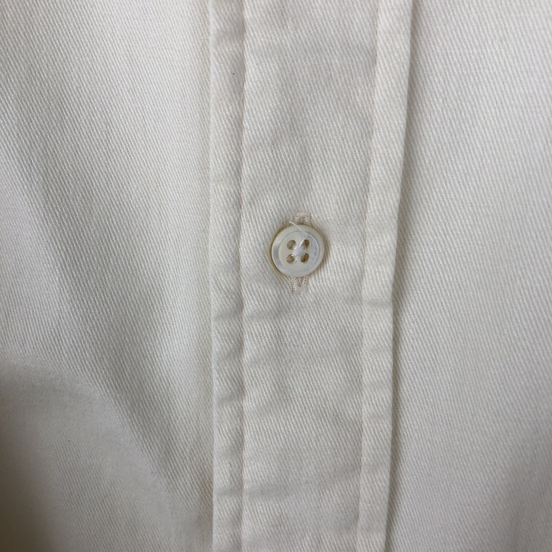 Ralph Lauren long sleeve button down shirt, men's size M cotton Beige type Vintage Second Hand