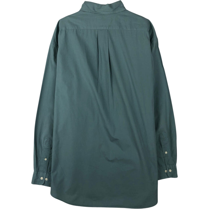 Ralph Lauren YARMOUTH long sleeve button down shirt, men's XL size cotton green type Vintage Second Hand