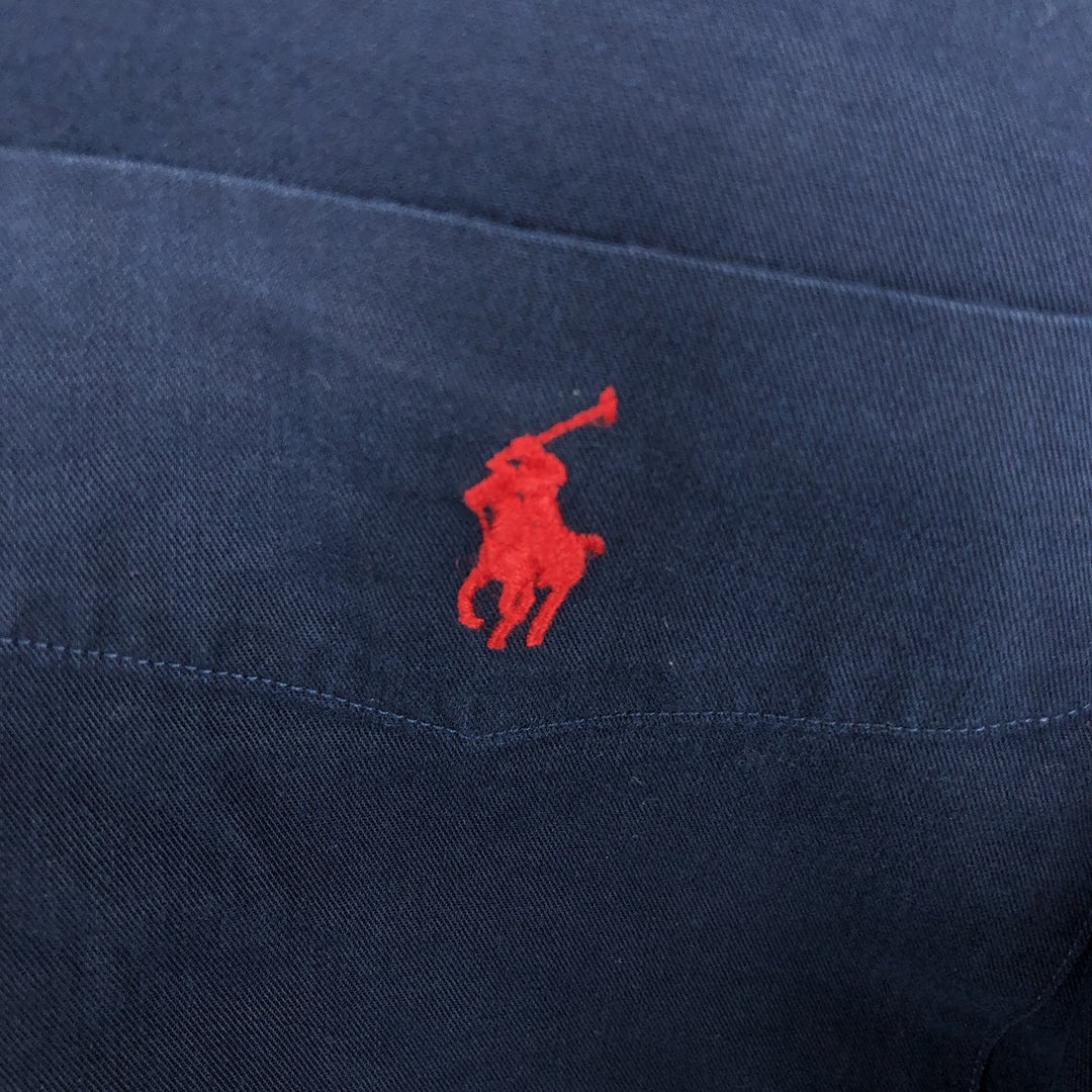 Ralph Lauren Classic Fit Long Sleeve Button Down Shirt, Men's Size L cotton navy blue type Vintage Second Hand