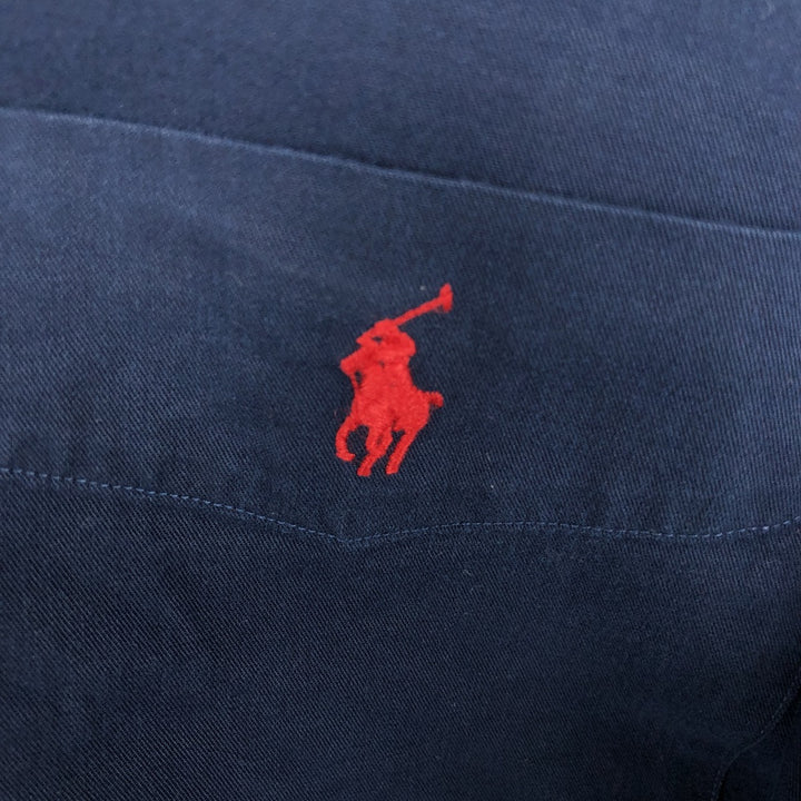 Ralph Lauren Classic Fit Long Sleeve Button Down Shirt, Men's Size L cotton navy blue type Vintage Second Hand