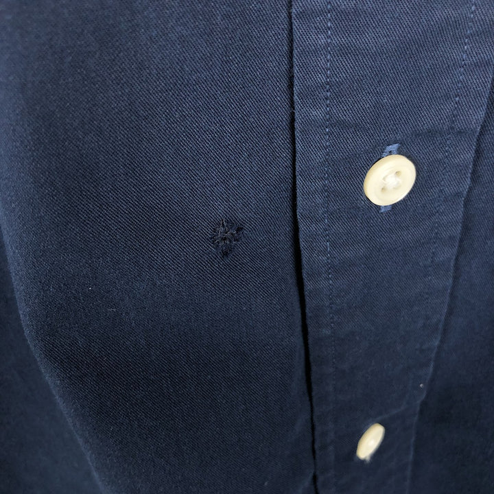 Ralph Lauren Classic Fit Long Sleeve Button Down Shirt, Men's Size L cotton navy blue type Vintage Second Hand