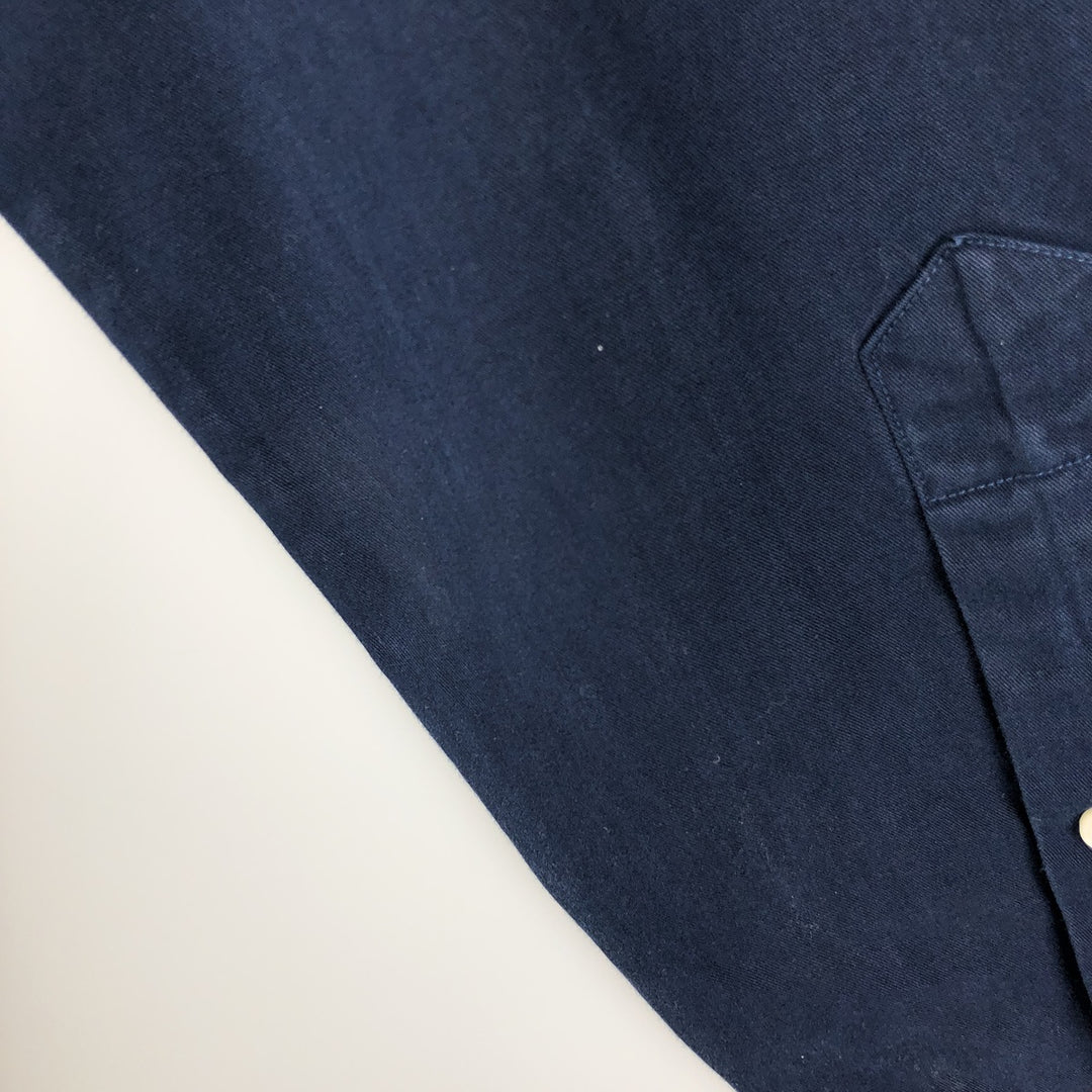 Ralph Lauren Classic Fit Long Sleeve Button Down Shirt, Men's Size L cotton navy blue type Vintage Second Hand