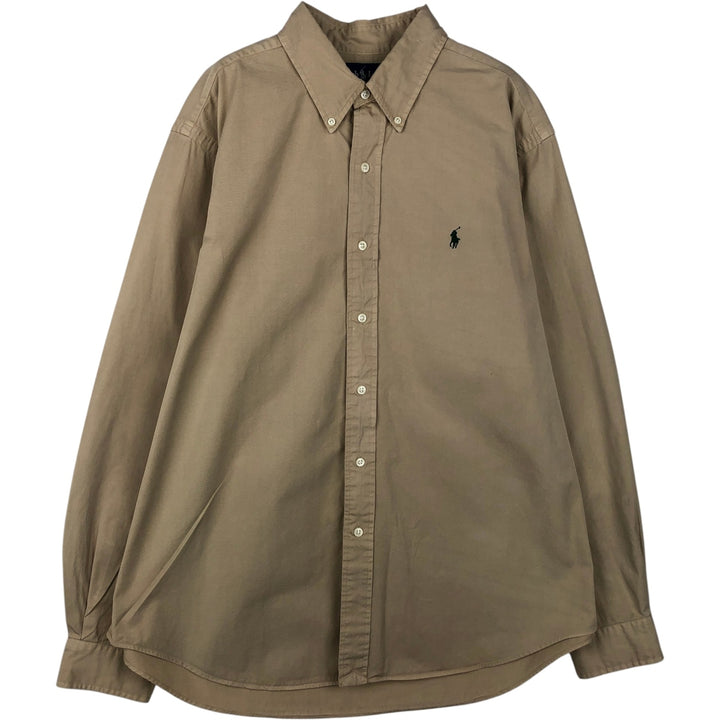 Ralph Lauren Classic Fit Long Sleeve Button Down Shirt Men's XL cotton Beige type Vintage Second Hand