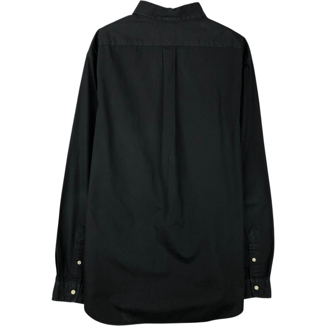 Ralph Lauren long sleeve button down shirt, men's XL size cotton black type Vintage Second Hand