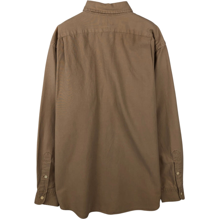 Ralph Lauren POLO by Ralph Lauren long-sleeved cotton shirt, men's size S cotton Beige type Vintage Second Hand