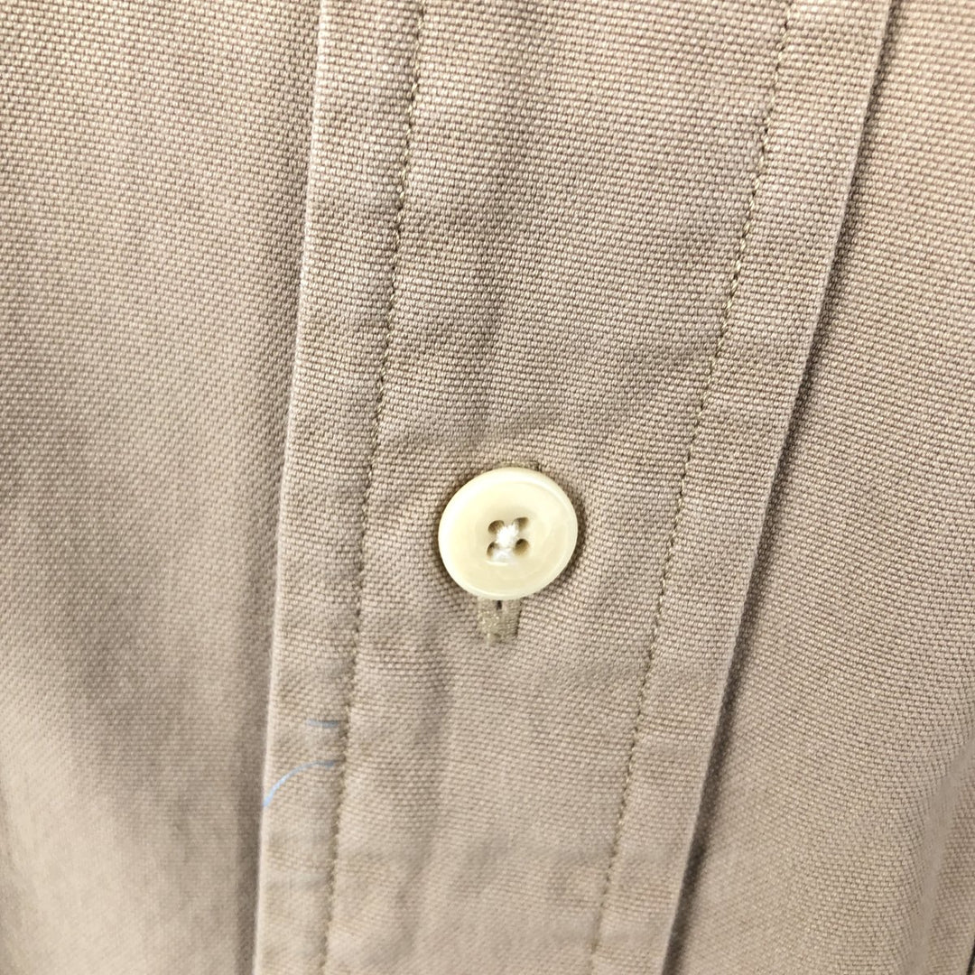 Ralph Lauren POLO by Ralph Lauren long-sleeved cotton shirt, men's size S cotton Beige type Vintage Second Hand