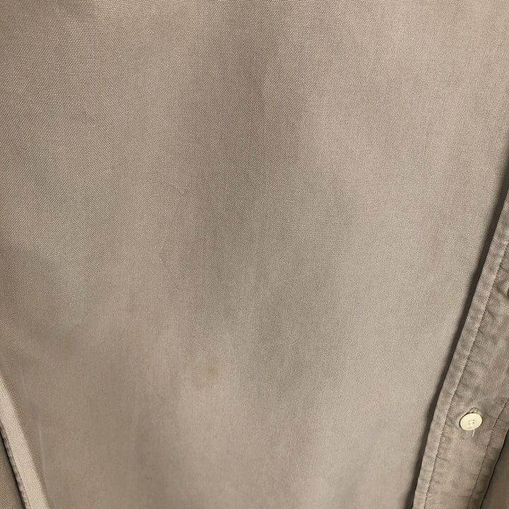 Ralph Lauren POLO by Ralph Lauren long-sleeved cotton shirt, men's size S cotton Beige type Vintage Second Hand