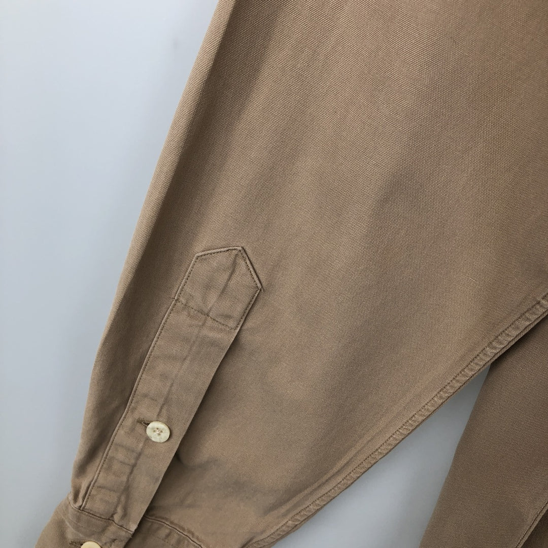 Ralph Lauren POLO by Ralph Lauren long-sleeved cotton shirt, men's size S cotton Beige type Vintage Second Hand